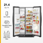 Whirlpool - 21 Cu. Ft. Side-by-Side Refrigerator with LED Interior Lighting - Black - Image 4