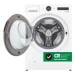 LG - 5.0 Cu. Ft. High-Efficiency Stackable Smart Front Load Washer with Steam and TurboWash 360 - White - Image 4
