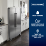 Maytag - 25 Cu. Ft. Side-by-Side Freestanding Refrigerator with Humidity-Controlled FreshLock Crisper - Fingerprint-Resistant Stainless Finish - Image 4