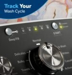 GE - 4.5 Cu. Ft. High-Efficiency Top Load Washer with Deep Fill and Cold Plus - White with Matte Black - Image 7