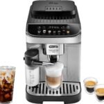 De'Longhi - Magnifica Evo Espresso Machine with Automatic Milk Frother for Hot and Iced Lattes, Coffee and More - Silver