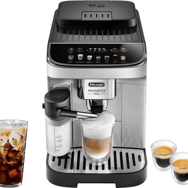 De Longhi Magnifica Evo Espresso Machine Automatic Milk Frother Hot Iced Lattes Coffee More from Kings Outlet
