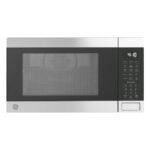 GE - 1.0 Cu. Ft. Convection Countertop Microwave with Air Fry - Stainless Steel