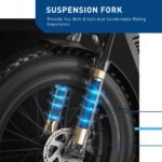 HiBoy - EX6 Electric Bike w/ 75 mi Max Operating Range & 25 mph Max Speed - White - Image 7