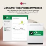 LG 24" Front Control Built-In Stainless Steel Tub Dishwasher SenseClean 52 dBA White from Kings Outlet