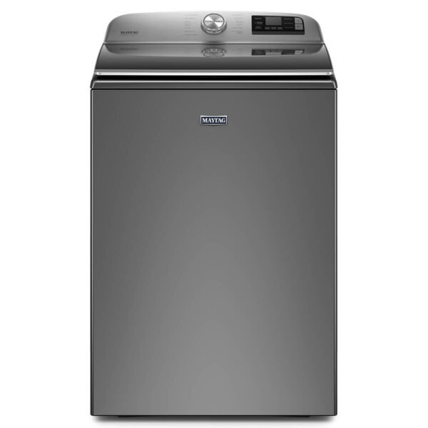 Maytag 5.3 Cu. Ft. High Efficiency Smart Top Load Washer Extra Power Button Metallic from Kings Outlet