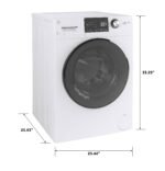 GE - 2.4 Cu. Ft. High-Efficiency Front Load Washer and Electric Condenser Dryer Combo with Steam and Sanitize - White - Image 3