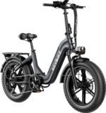 Heybike - Ranger S 1000W - Foldable Step-Thru Fat-Tire Ebike 55mi Max Range 28mph Max Speed - UL Certified - Gray
