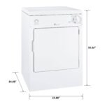 GE - 3.6 Cu. Ft. Stackable Electric Dryer with Portable - White - Image 3