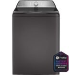 GE Profile - 5.0 Cu. Ft. High Efficiency Smart Top Load Washer with Smarter Wash Technology, Easier Reach & Microban Technology - Diamond Gray - Image 2