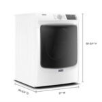 Maytag - 7.3 Cu. Ft. Stackable Electric Dryer with Extra Power Button - White - Image 3