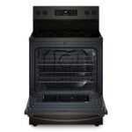 Whirlpool - 5.3 Cu. Ft. Freestanding Electric Range with Air Cooking Technology, No Preheat Air Fry and Air Baking and Self Clean - Black Stainless Steel - Image 2