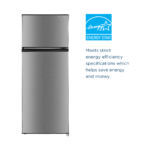 Insignia - 7.2 Cu. Ft. Mini Fridge with Top Freezer and ENERGY STAR Certification - Stainless Steel Look - Image 2