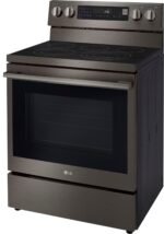 LG - 6.3 Cu. Ft. Freestanding Electric True Convection Smart Range with Air Fry and Premium Handle - Black Stainless Steel - Image 5