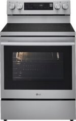LG - 6.3 Cu. Ft. Freestanding Electric True Convection Smart Range with Air Fry and InstaView - Stainless Steel
