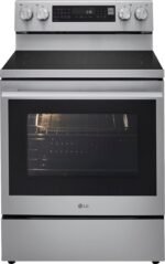 LG - 6.3 Cu. Ft. Freestanding Electric True Convection Smart Range with Air Fry and InstaView - Stainless Steel