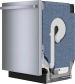 Bosch - 800 Series 24" Top Control Smart Built-In  Stainless Steel Tub Dishwasher with Flexible 3rd Rack, 42 dBA - Stainless Steel - Image 2