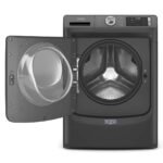 Maytag - 4.5 Cu. Ft. High-Efficiency Stackable Front Load Washer with Steam and Fresh Spin - Volcano Black - Image 2