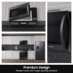 Samsung - 1.7 cu. ft. Over-the-Range Microwave - Matte Black Steel - Image 3