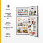 Whirlpool 18.2 Cu. Ft. Top-Freezer Refrigerator Monochromatic Stainless Steel from Kings Outlet