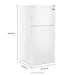 Maytag 18 Cu. Ft. Wide Top Freezer Refrigerator PowerCold Feature BrightSeries LED Lighting White from Kings Outlet