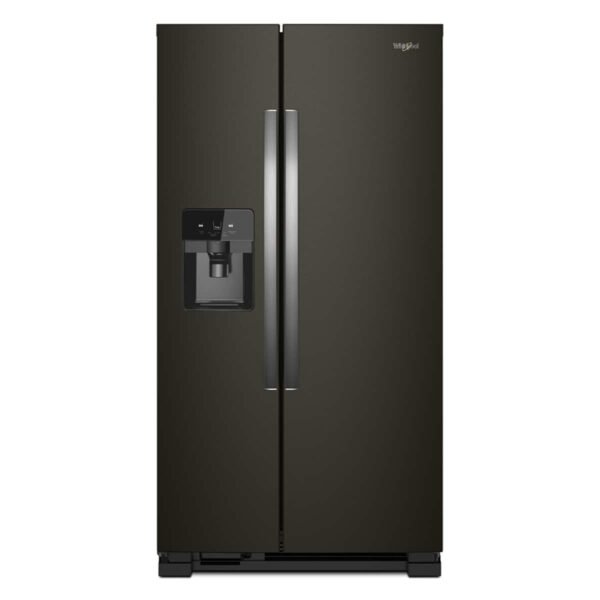Whirlpool 25 Cu Ft. Wide Side-by-Side Refrigerator Black Stainless Steel from Kings Outlet