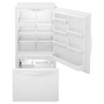 Whirlpool 22 Cu. Ft. Bottom-Freezer Refrigerator SpillGuard Glass Shelves White on White from Kings Outlet