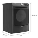 Maytag - 7.3 Cu. Ft. Stackable Electric Dryer with Extra Power Button - Volcano Black - Image 3