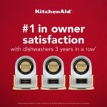 KitchenAid 24" Front Control Built-In Dishwasher Stainless Steel Tub ProWash Cycle 3rd Rack 39 from Kings Outlet