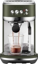 Breville Bambino Plus Espresso Machine 15 bars of pressure Milk Frother Olive Tapenade from Kings Outlet