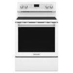 KitchenAid - 6.4 Cu. Ft. Self-Cleaning Freestanding Electric Convection Range - White