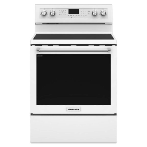 KitchenAid 6.4 Cu. Ft. Self-Cleaning Freestanding Electric Convection Range White from Kings Outlet