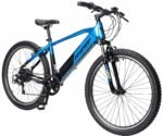 Hyper - 26" Mountain Electric Bike eBike 20mph Speed & 20 Mile Operating Range - Class 1 Pedal Assist - UL Approved & Certified - Blue