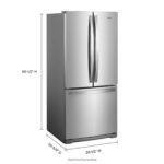Whirlpool - 20 Cu. Ft. Wide French Door Refrigerator - Stainless Steel - Image 3