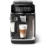 Philips - 3300 Fully Automatic Espresso and Coffee Machine with LatteGo Milk Frother, Black and Chrome - Black/Silver