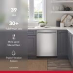 KitchenAid 24" Front Control Built-In Dishwasher Stainless Steel Tub ProWash Cycle 3rd Rack 39 from Kings Outlet