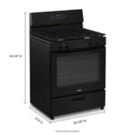 Whirlpool - 5.1 Cu. Ft. Freestanding Gas Range with Broiler Drawer - Black - Image 3