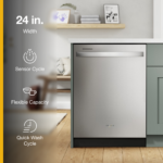 Whirlpool 24" Dishwasher AI Intelligent Wash 47 dBA Stainless Steel from Kings Outlet