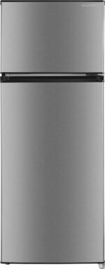 Insignia - 7.2 Cu. Ft. Mini Fridge with Top Freezer and ENERGY STAR Certification - Stainless Steel Look