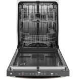 GE - 24" Top Control Built-In Stainless Steel Tub Dishwasher with 3rd Rack, Sanitize Cycle and 47 dBA - Slate - Image 3