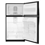 Whirlpool - 20.5 Cu. Ft. Top-Freezer Refrigerator with Frameless Glass Shelves - Black - Image 2