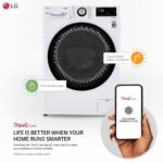 LG - 2.4 Cu. Ft. High-Efficiency Smart Front Load Washer and Electric Dryer Combo with Steam and Sensor Dry - White - Image 5