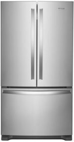 Whirlpool - 25.2 Cu. Ft. French Door Smart Refrigerator with Elevated Deli Drawer - Stainless Steel