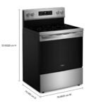 Whirlpool - 5.3 Cu. Ft. Freestanding Electric Range with Air Cooking Technology, No Preheat Air Fry and Air Baking and Self Clean - Stainless Steel - Image 3