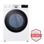 LG 7.4 Cu. Ft. Stackable Smart Electric Dryer Steam Built-In Intelligence White from Kings Outlet