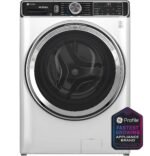 GE Profile - 5.3 Cu. Ft. High-Efficiency Stackable Smart Front Load Washer with Steam and UltraFresh Vent System+ With OdorBlock - White - Image 2