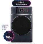 GE Profile - UltraFast 4.8 Cu. Ft. High-Efficiency Smart Front Load Washer and Electric Dryer Combo with Ventless Heat Pump - Sapphire Blue - Image 4