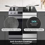 Samsung - Bespoke 6.3 Cu. Ft. Slide-In Electric Induction Range with Ambient Edge Lighting - White Glass - Image 5