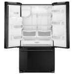 Maytag - 25 Cu. Ft. French Door Refrigerator with PowerCold Feature - Black - Black on Black - Image 2