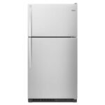 Whirlpool - 20.5 Cu. Ft. Top-Freezer Refrigerator with Frameless Glass Shelves - Monochromatic Stainless Steel